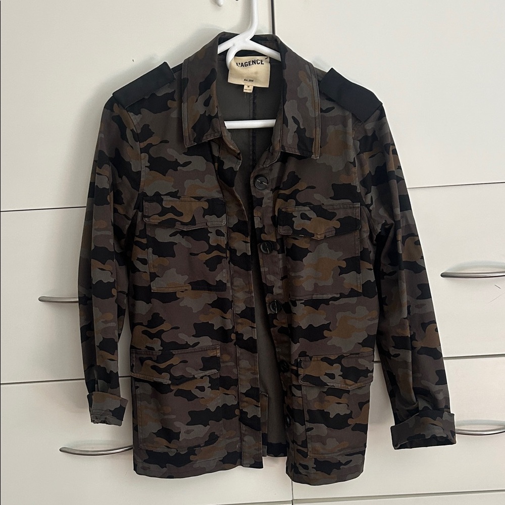 L'AGENCE Women’s Cromwell Camouflage Military Jacket